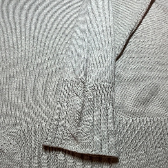 OLSEN Cotton Blend Long Sleeve Cowl Neck Pullover Sweater Cable Detail US Sz 14 - Picture 9 of 10